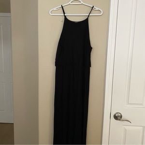 FOREVER 21 Black High Neck Empire Waist Maxi Dress